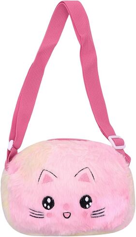 Cute Cat Crossbody Bag for Girls Fluffy Shoulder Bag Faux Fur Kitty Purse Animal Plush Daypack Kawaii Purse for Girls in Kuwait