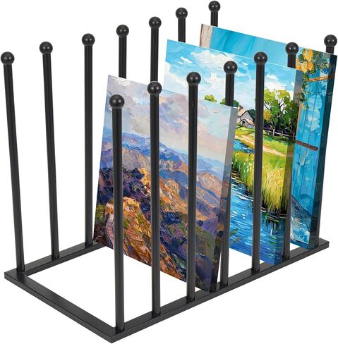 Metal Art Drying Rack Heavy-Duty Paint Display Stand Adjustable Multi-Tier Canvas Storage Organizer Rack for Boards, Painting Panels, Frames, Large Artworks - Studio & Gallery Essential in Kuwait