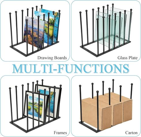 Metal Art Drying Rack Heavy-Duty Paint Display Stand Adjustable Multi-Tier Canvas Storage Organizer Rack for Boards, Painting Panels, Frames, Large Artworks - Studio & Gallery Essential in Kuwait