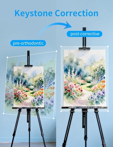 جهاز عرض رسم FEELWORLD HY520 للفنانين والأطفال المبتدئين، جهاز عرض فني محمول بدقة 720 بكسل عالي الدقة مع واي فاي 6 بلوتوث 5.0، حجر مفاتيح تلقائي، عرض 30-150 بوصة للتتبع والرسم واستخدام الفصول الدراسية المنزلية in Saudi Arabia