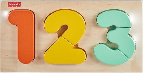 لعبة فيشر برايس وود مونتيسوري 1-2-3، ختم التميز لجمعية مونتيسوري الأمريكية، 6 قطع من نشاط التعلم الخشبي ونصائح لعب الخبراء للأطفال الصغار والأطفال من عمر سنتين فما فوق (حصريًا لأمازون) in Kuwait