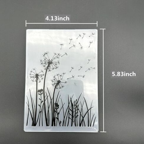 3D Plastic Embossing Folder Template Dandelion Texture A6 Size for Card Making DIY Scrapbooking Paper Crafting Handmade Crafts Scrapbooking Arts Supplies Scrapbook Decor in Saudi Arabia
