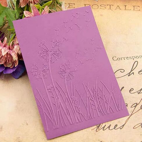 3D Plastic Embossing Folder Template Dandelion Texture A6 Size for Card Making DIY Scrapbooking Paper Crafting Handmade Crafts Scrapbooking Arts Supplies Scrapbook Decor in Saudi Arabia