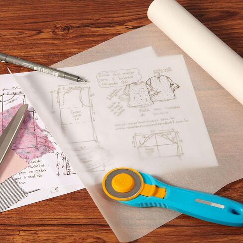 SEMLEART Tracing Paper Roll,24-inch x 25yard，White Translucent Vellum,Pattern Paper for Sewing, Drawing, Sketching, Gift Wrapping in Kuwait
