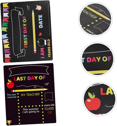 2pcs ’s Chalkboard Writing Board with PVC Surface for Kindergarten and Preschool Classroom Decor, Erasable School Sign for Back-to-School and Message Display in Saudi Arabia