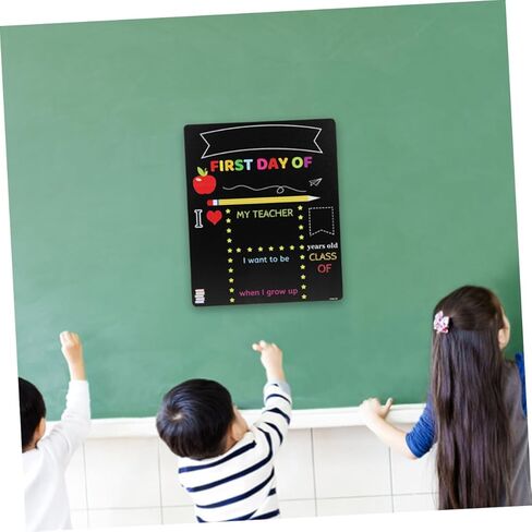 2pcs ’s Chalkboard Writing Board with PVC Surface for Kindergarten and Preschool Classroom Decor, Erasable School Sign for Back-to-School and Message Display in Saudi Arabia
