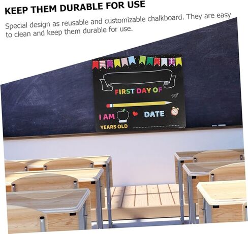 GALPADA 2pcs ’s Chalkboards for Kindergarten and School, Plastic Writing Boards with Message and Photo Signs, Classroom Supply, 1st Day School Poster Set in Saudi Arabia