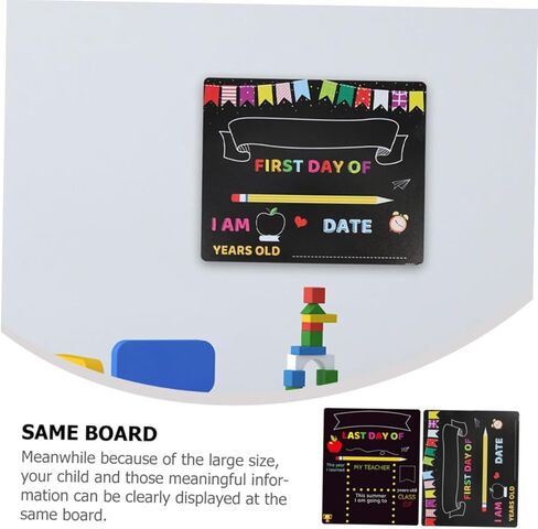 GALPADA 2pcs ’s Chalkboards for Kindergarten and School, Plastic Writing Boards with Message and Photo Signs, Classroom Supply, 1st Day School Poster Set in Saudi Arabia