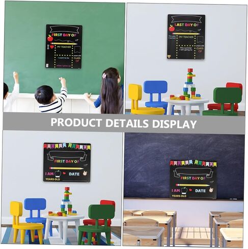 GALPADA 2pcs ’s Chalkboards for Kindergarten and School, Plastic Writing Boards with Message and Photo Signs, Classroom Supply, 1st Day School Poster Set in Saudi Arabia