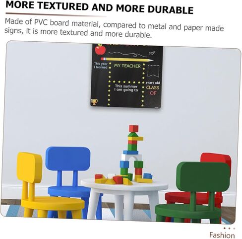 Vaguelly 2pcs Plastic School Chalkboards, Preschool and Kindergarten Writing Boards with PVC Surface, Reusable Message and Photo Boards for Classroom and Home Learning in Saudi Arabia