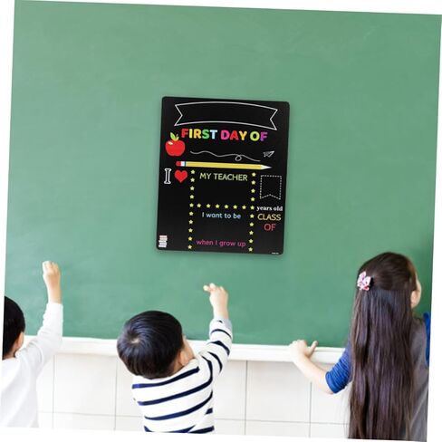 Vaguelly 2pcs Plastic School Chalkboards, Preschool and Kindergarten Writing Boards with PVC Surface, Reusable Message and Photo Boards for Classroom and Home Learning in Saudi Arabia