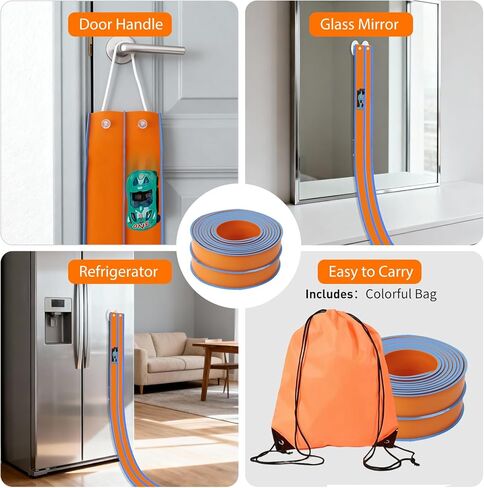 Flexible Car Track for Kids: 15 Ft of Portable Roll-Up DIY Flexible Race Track with 8 Cars & 4 Strong Suction Cups Car Ramp Toy Track, – A Great Birthday for Boys & Girls Ages 3+ (Orange-Blue) in Saudi Arabia