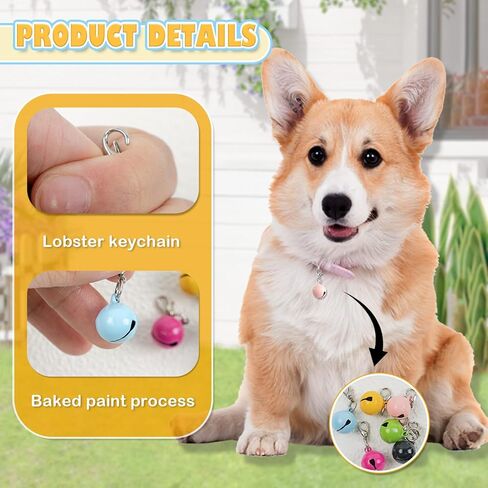60 Pcs of Cat Bell for Collars, Small Jingle Bells for Dog Collars, Cat Bells for Collar Loud, Candy Colors Pet Bell with Clasp for Dog Collar Charms and Holiday Party Decoration in Saudi Arabia