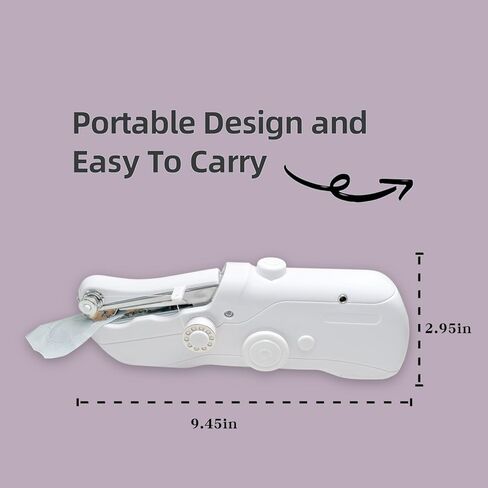 Handheld mini sewing machine, portable fast electric sewing machine, suitable for beginners and adults, and handheld fast sewing device suitable for DIY family travel. in Saudi Arabia