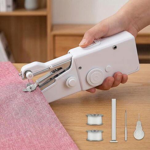 Handheld Sewing Machine, Portable Electric Sewer for Quick Repairs & DIY, Sew Clothes, Fabrics, Curtains, Travel & Home Use in Saudi Arabia