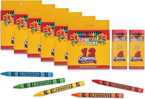 Crayons 12 Colors of 6-Pack (72 Crayons) for Coloring Books Individually Wrapped, Art Supplies for Coloring in Saudi Arabia