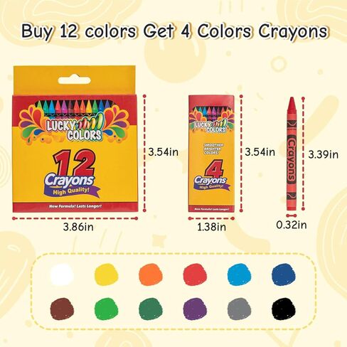 Crayons 12 Colors of 6-Pack (72 Crayons) for Coloring Books Individually Wrapped, Art Supplies for Coloring in Saudi Arabia