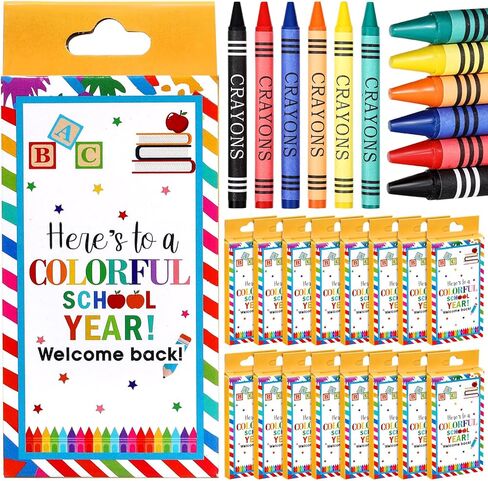 28 Packs Valentines Day Gift Kids 6 Color Crayons Bulk Individual Packs Crayons Assorted Colors Art Set School Supplies Classroom Exchange Gift in Saudi Arabia