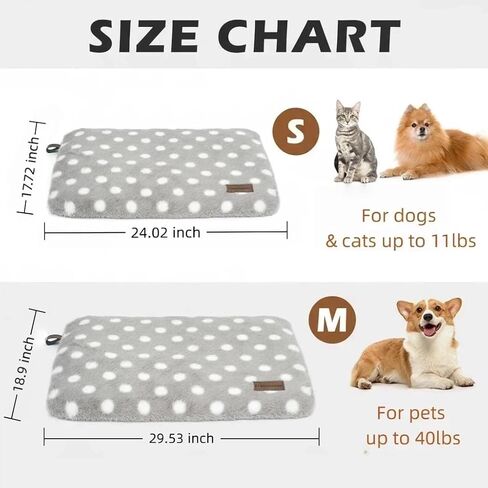Self Warming Pet Mat for Cats Dogs Rabbits Hamsters Self Heating Thermal Pad for Crates Cages Couches Beds 24" L x 17.7" W with Removable Cover Non-Slip Bottom Indoor Outdoor Grey S in Saudi Arabia