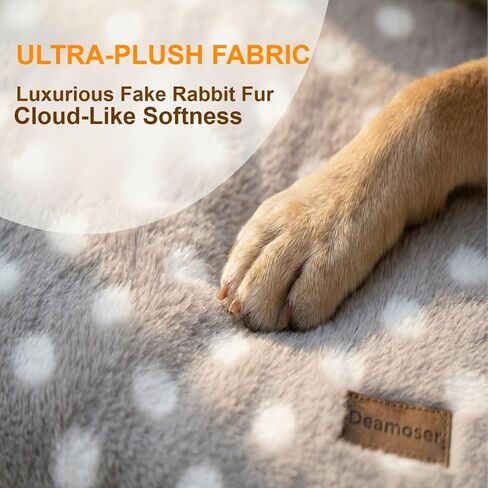 Self Warming Pet Mat for Cats Dogs Rabbits Hamsters Self Heating Thermal Pad for Crates Cages Couches Beds 24" L x 17.7" W with Removable Cover Non-Slip Bottom Indoor Outdoor Grey S in Saudi Arabia