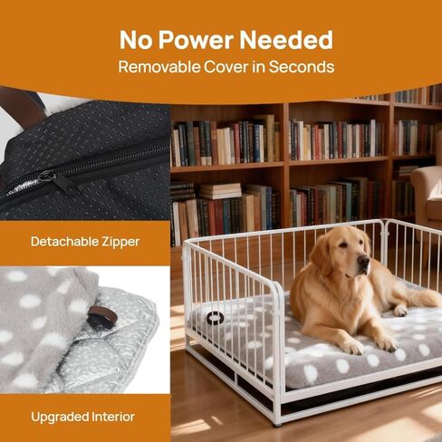 Self Warming Pet Mat for Cats Dogs Rabbits Hamsters Self Heating Thermal Pad for Crates Cages Couches Beds 24" L x 17.7" W with Removable Cover Non-Slip Bottom Indoor Outdoor Grey S in Saudi Arabia
