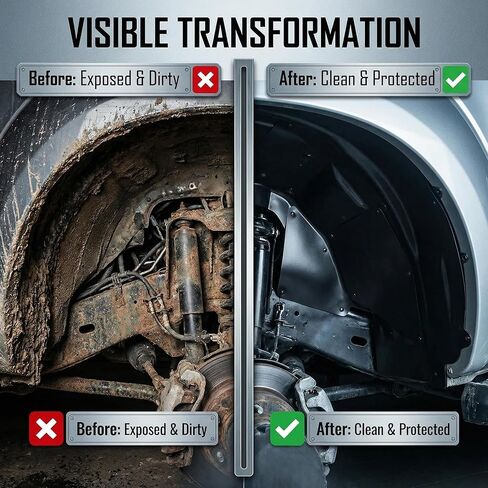 درع بطانات رفرف مع مشابك من سبلاش جارد متوافق مع فور رانر N210 N280 2003-2020 in Kuwait