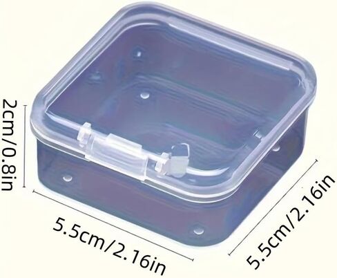 4PCS Plastic Bead Storage Organizer Box with Hinged Lid - Mini Square for Small Items & Craft Projects in Saudi Arabia