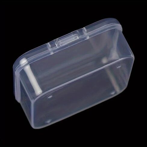 4PCS Plastic Bead Storage Organizer Box with Hinged Lid - Mini Square for Small Items & Craft Projects in Saudi Arabia