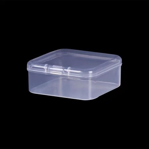 4PCS Plastic Bead Storage Organizer Box with Hinged Lid - Mini Square for Small Items & Craft Projects in Saudi Arabia