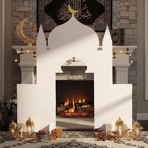 Ramadan Eid Mosque Decorations 59 x 54 Inch DIY Cardboard Mosque Castle for Home Ramadan Playhouse Corner Activities for Islamic Muslim Eid Mubarak Masjid Islamic Art Decor Learning Praying in Kuwait