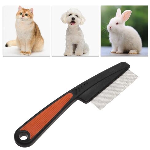 1pc Flea and Tick Comb, Fine Toothed Rubber Handle (black-red) in Saudi Arabia