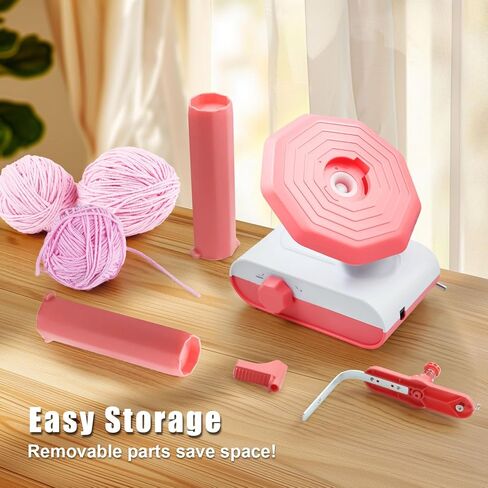 Mesenymm الغزل اللفاف، اللفاف الكرة الغزل الكهربائية للكروشيه، اللفاف كعكة الغزل المدمجة للكروشيه، كعكة الغزل مع انخفاض الضوضاء، الغزل الدوار، مساعد مثالي لمحبي الحرف اليدوية in Kuwait