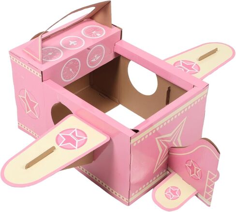 Boys and Girls's Dress-up Airplane Costume Rotating Fan Cardboard Toy Airplane for Boys Interactive Making Set in Saudi Arabia