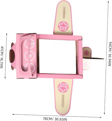 Boys and Girls's Dress-up Airplane Costume Rotating Fan Cardboard Toy Airplane for Boys Interactive Making Set in Saudi Arabia