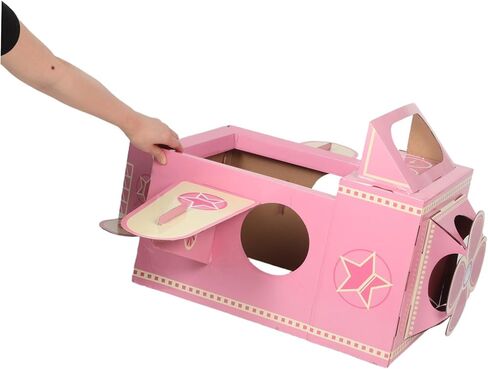 Boys and Girls's Dress-up Airplane Costume Rotating Fan Cardboard Toy Airplane for Boys Interactive Making Set in Saudi Arabia