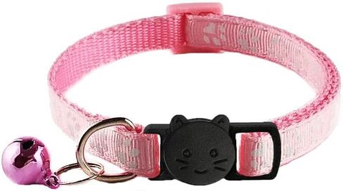 6 Pack Breakaway Cat Collar with Bells, Claw Print Design, Safety Buckle Kitten Collars, 0.4 Inches Width Lightweight, Adjustable 7.5-12.5 Inches Suitable for Girl Boy Cats in Saudi Arabia
