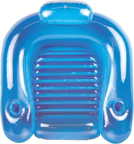 Poolmaster Paradise Water Chair, Inflatable Adult Pool Float Lounge Chair with Backrest, Armrests & Dual Cup Holders, Comfortable Floating Seat for Pool, Lake, Beach or River Relaxation in Saudi Arabia