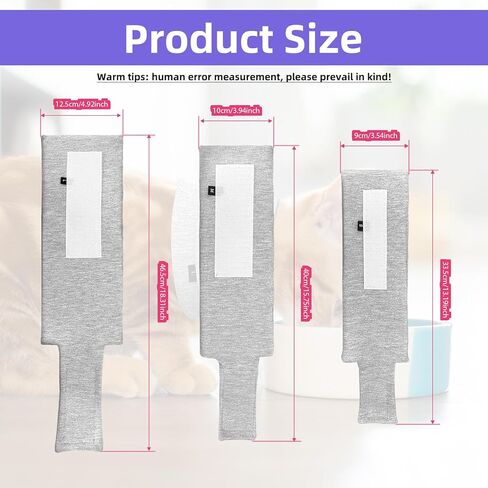 دعامة رقبة القطط بثلاثة أحجام - غطاء جرح رقبة الكلب، طوق واقٍ مسامي وقابل للتعديل للتعافي من الجروح، العناية اللاحقة بالعمليات الجراحية، مضاد للخدش، مناسب للقطط والكلاب الصغيرة والمتوسطة والكبيرة in Kuwait