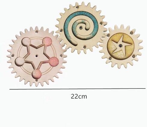 Montessori Busy Board Gearwheel Rotating Machinery Gear Wooden for Toddlers in Saudi Arabia
