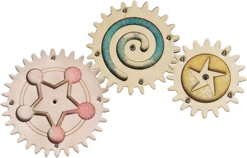 Montessori Busy Board Gearwheel Rotating Machinery Gear Wooden for Toddlers in Saudi Arabia