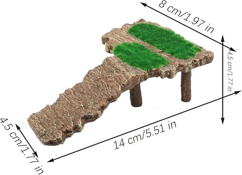 Reptile Ramp - 8x14x4.5cm Turtle Ramps | Turtle Basking | Reptile Ramp Turtles Tank Accessories | Non-Slip Dock Climbing Ladder Reptiles Resting Habitat for Tortoise Lizard Bearded Dragon Te in Saudi Arabia
