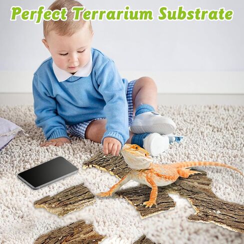 Reptile Cork Bark with Reptile Climbing Decor Thick Wood Branches Snake Habitat Decorations Terrarium Wooden Tree Trunk Ornament in Saudi Arabia