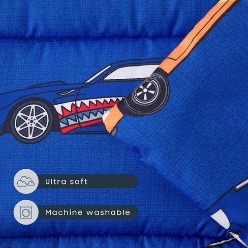 Wake In Cloud - Toddler Nap Mat with Pillow and Blanket, for Kids Boys Ages 3 Plus in Kindergarten Daycare Preschool, Roll Up Sleeping Bag, Race Cars Vehicles in Saudi Arabia