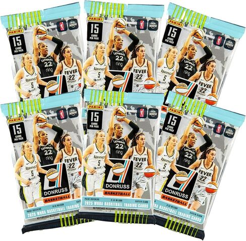 صندوق مكبر كرة السلة Panini Donruss WNBA 2024–25 - بطاقات التداول الرسمية - تتضمن بطاقات المبتدئين والإدخالات والمتوازيات - صندوق بيع بالتجزئة مختوم in Kuwait