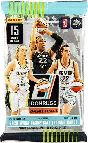 صندوق مكبر كرة السلة Panini Donruss WNBA 2024–25 - بطاقات التداول الرسمية - تتضمن بطاقات المبتدئين والإدخالات والمتوازيات - صندوق بيع بالتجزئة مختوم in Kuwait