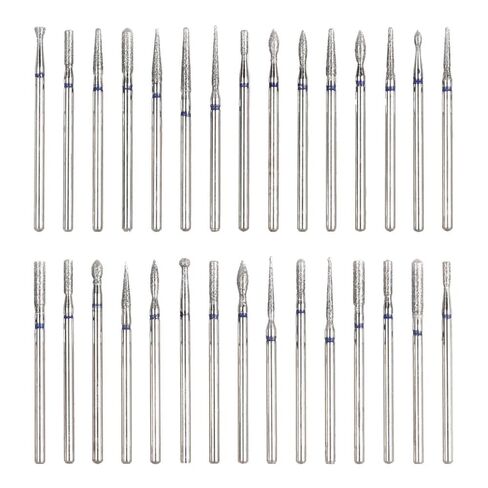 Diamond Grinding Bit Set, 30 Pieces – Assorted 120–150 Grit Rotary Tool Burs for Precision Jewelry Making, Engraving, Carving & DIY Craftwork, 2.35mm Shank in Saudi Arabia