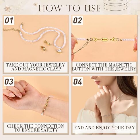 14 Pack Double Magnetic Necklace Clasps and Closures with Lobster Clasp, 18K Gold and Silver Plated Jewelry Clasps Converters, Suitable for Bracelet Necklaces Anklet Chains, Gold&Silver in Saudi Arabia