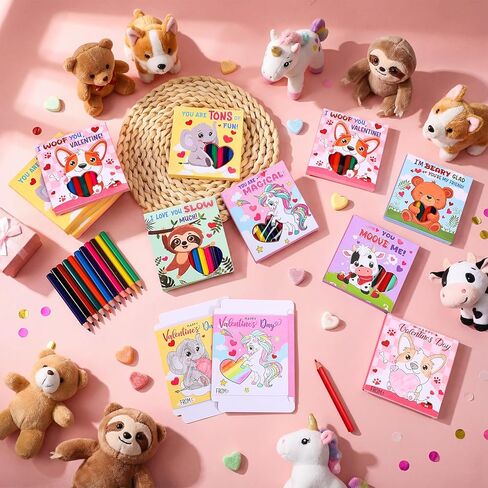 Funrous 36 Packs Valentine's Day Colored Pencils Bulk Valentines Exchange Gifts 12 Colors 432 Count Colored Pencils in Boxes for Party Supplies Favors in Saudi Arabia