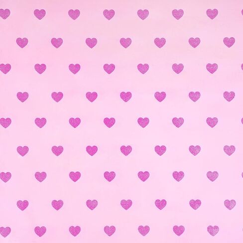 RUSPEPA Valentine's Day Wrapping Paper Roll, Mini Roll, Rose Gold Glitter Hearts Design, Pink Romantic Gift Wrap for Couples Wife Husband, Wedding, Anniversry, Valentine's Gifts, 17 Inches x 16.4 Feet in Saudi Arabia