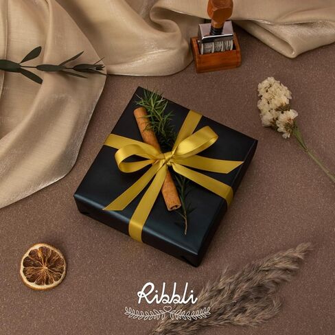 Ribbli Black Metallic Wrapping Paper Matte Black Solid Color Paper Perfect for Birthday Christmas Baby Shower Wedding Valentine's Day- 17Inch x 394Inch(33Feet) in Saudi Arabia